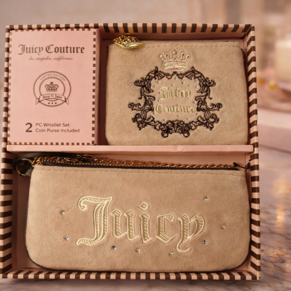 Juicy Couture Set Billetera + monedero soft pink