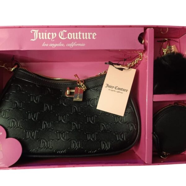 Set Cartera Juicy Couture Negra con monedero y llavero