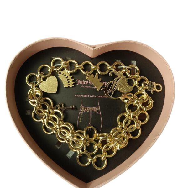 Cinturón Cadena Juicy Couture Dorado con charms original