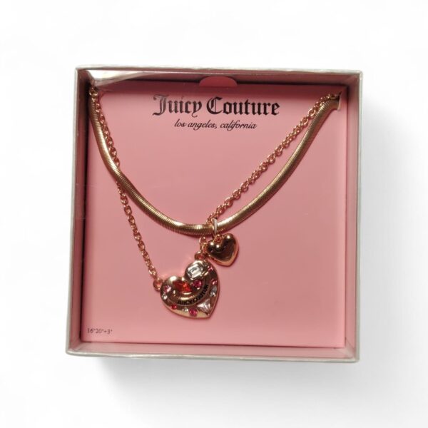 Collar Juicy Couture Dorado con corazón y cristales