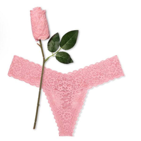 Calzón Tanga de Encaje Victoria’s Secret – Rosa Pastel